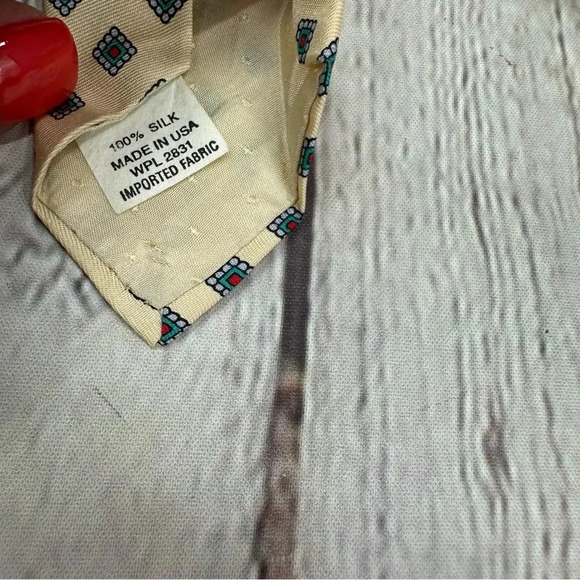 vintage designer mario valentino silk tie made in italy - Picture 4 of 5